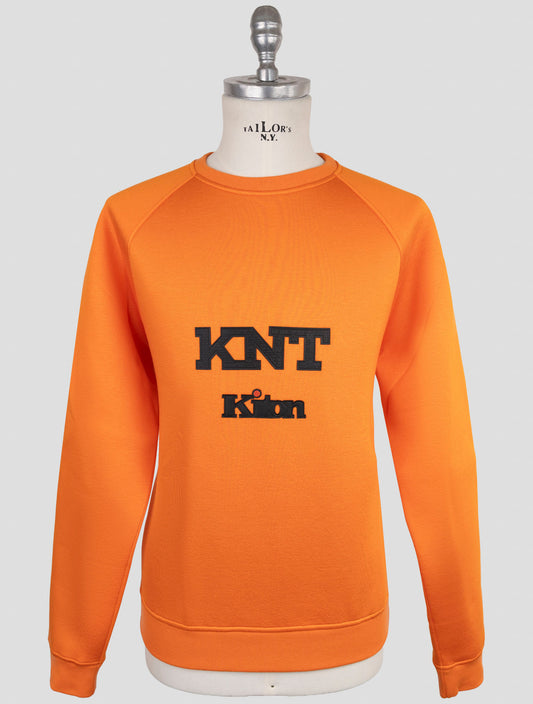 Kiton Knt Orange Viscose Ea Sweater Crewneck