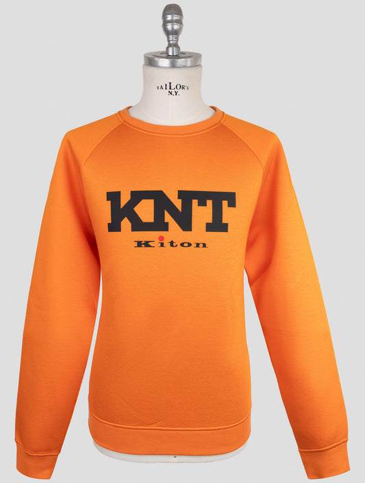 Kiton Knt Orange Viscose Ea Sweater Crewneck