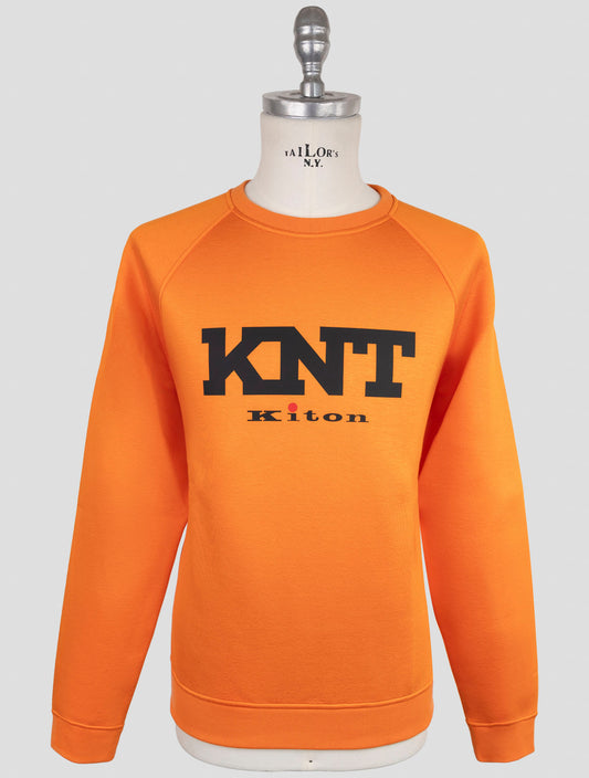 Kiton Knt Orange Viscose Ea Sweater Crewneck