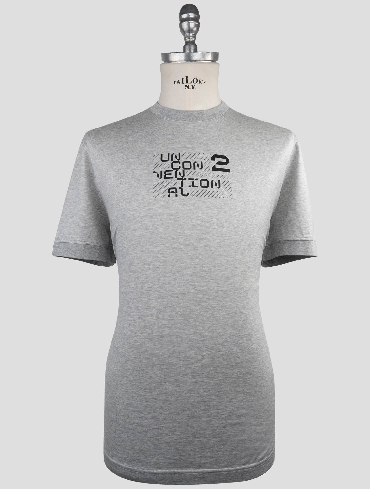 Kiton Knt Gray Cotton T-Shirt