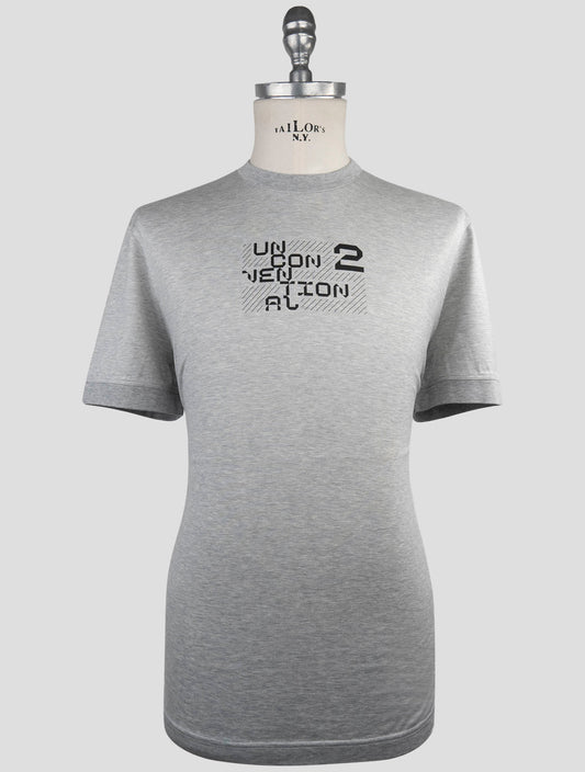 Kiton Knt Gray Cotton T-Shirt