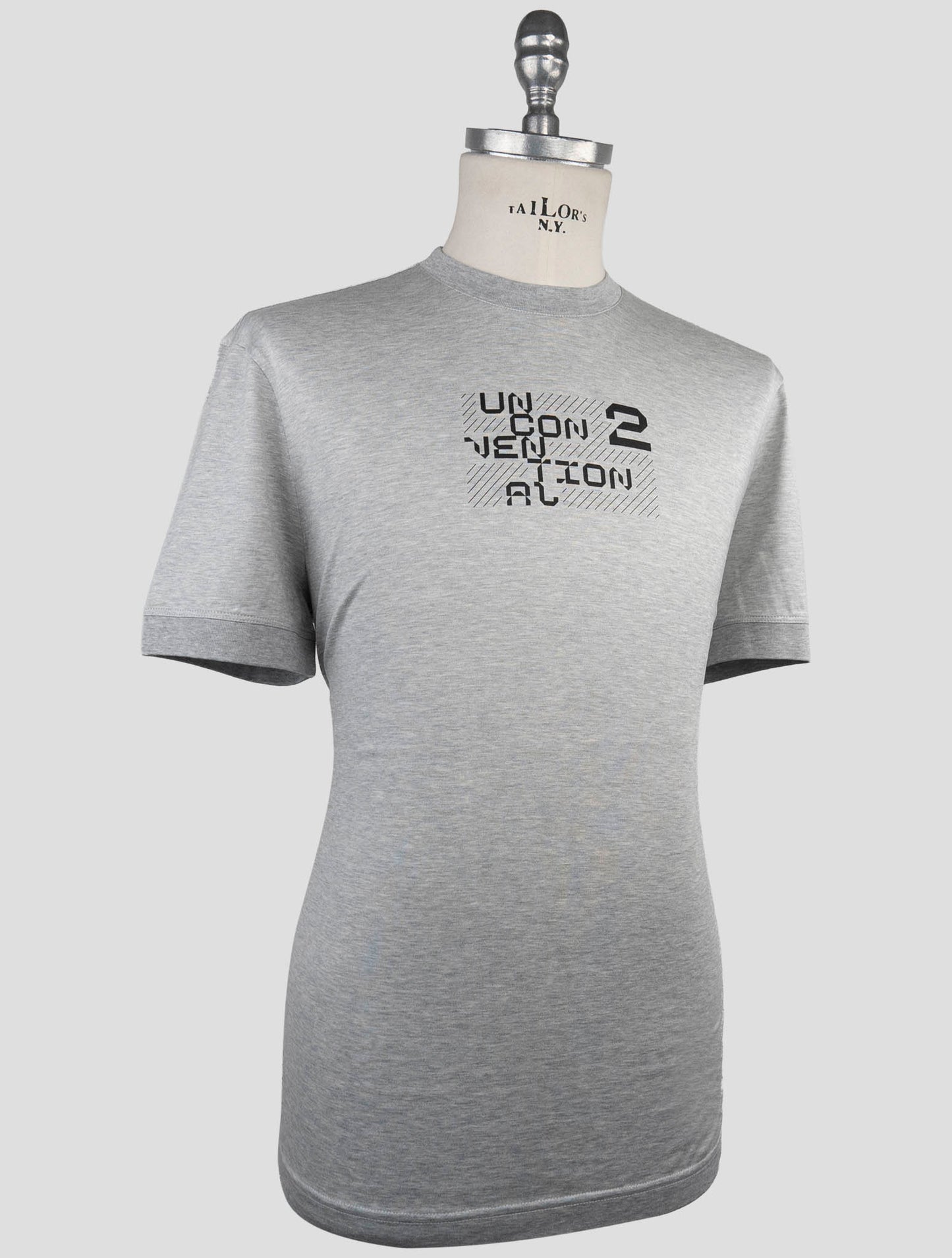 Kiton Knt Gray Cotton T-Shirt