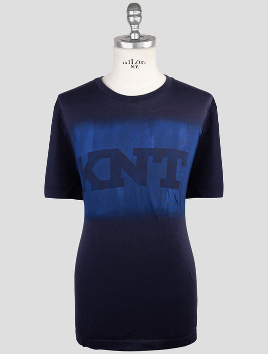 Kiton Knt Blue Cotton T-Shirt