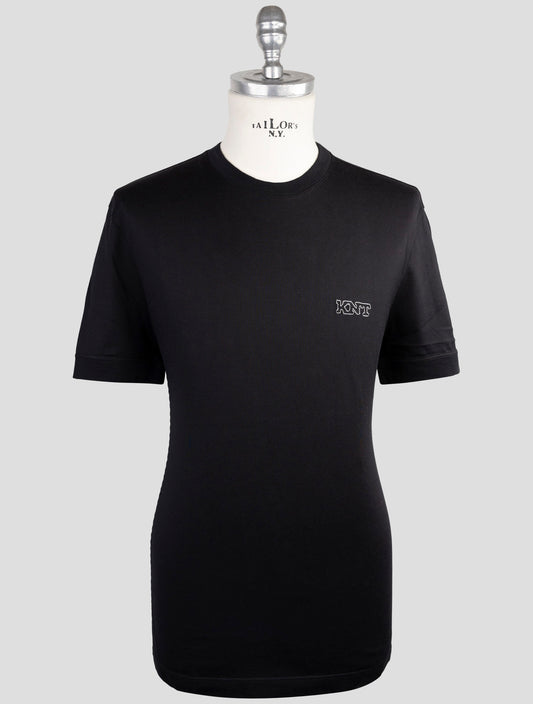 Kiton Knt Black Cotton T-Shirt
