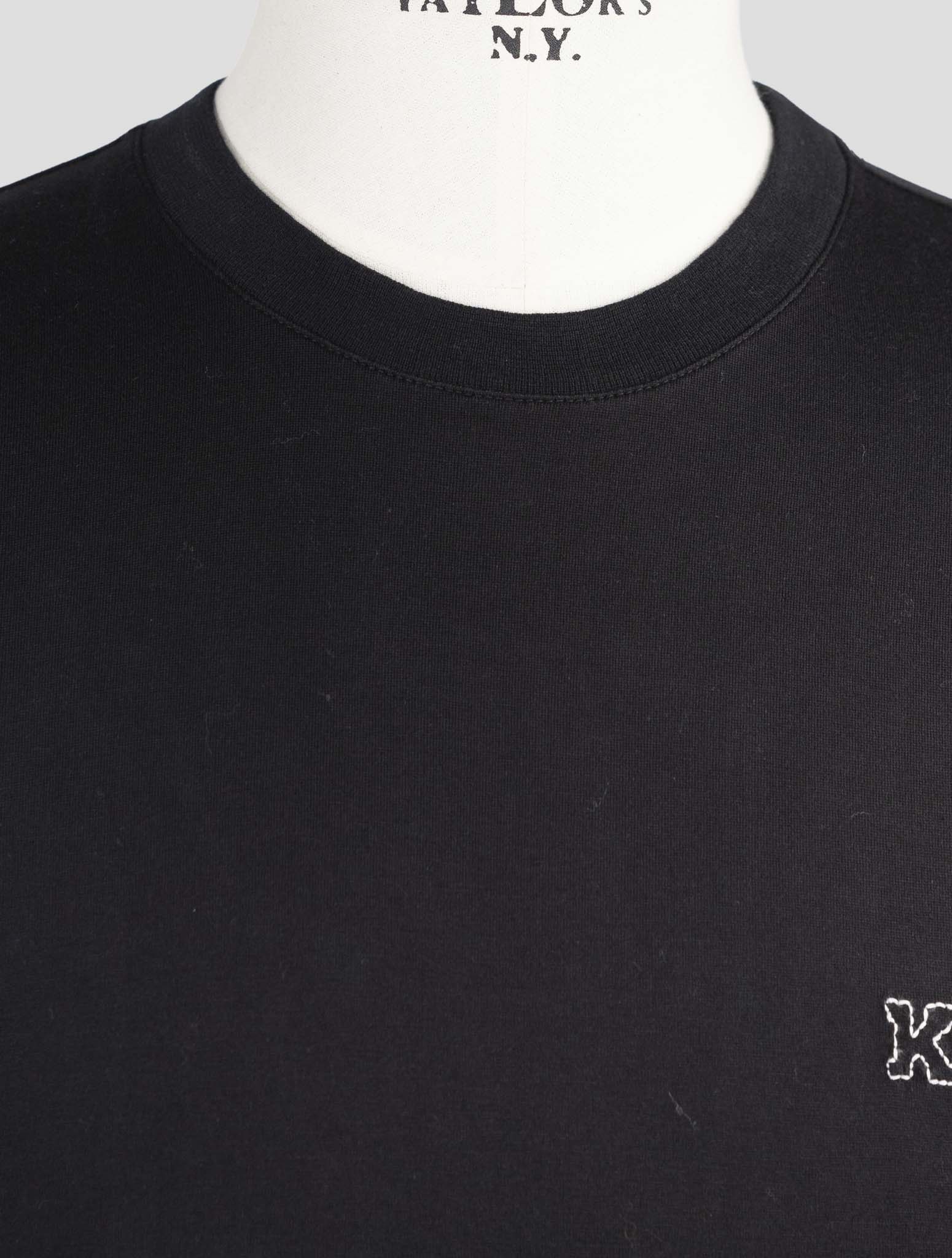 Kiton Knt Black Cotton T-Shirt