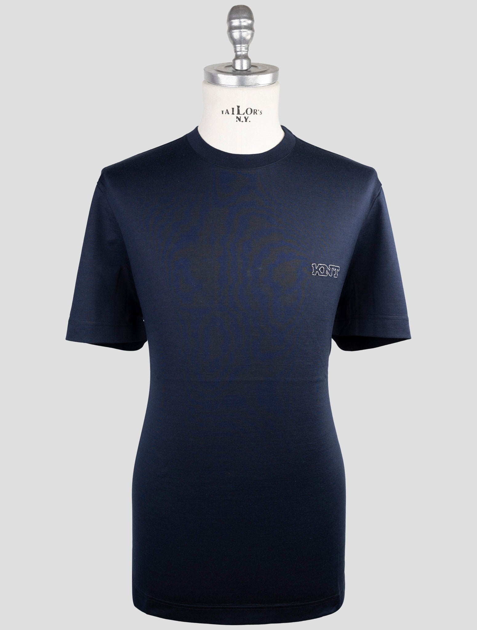 Kiton Knt Blue Cotton T-Shirt
