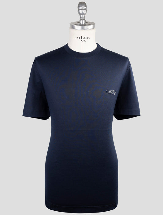 Kiton Knt Blue Cotton T-Shirt