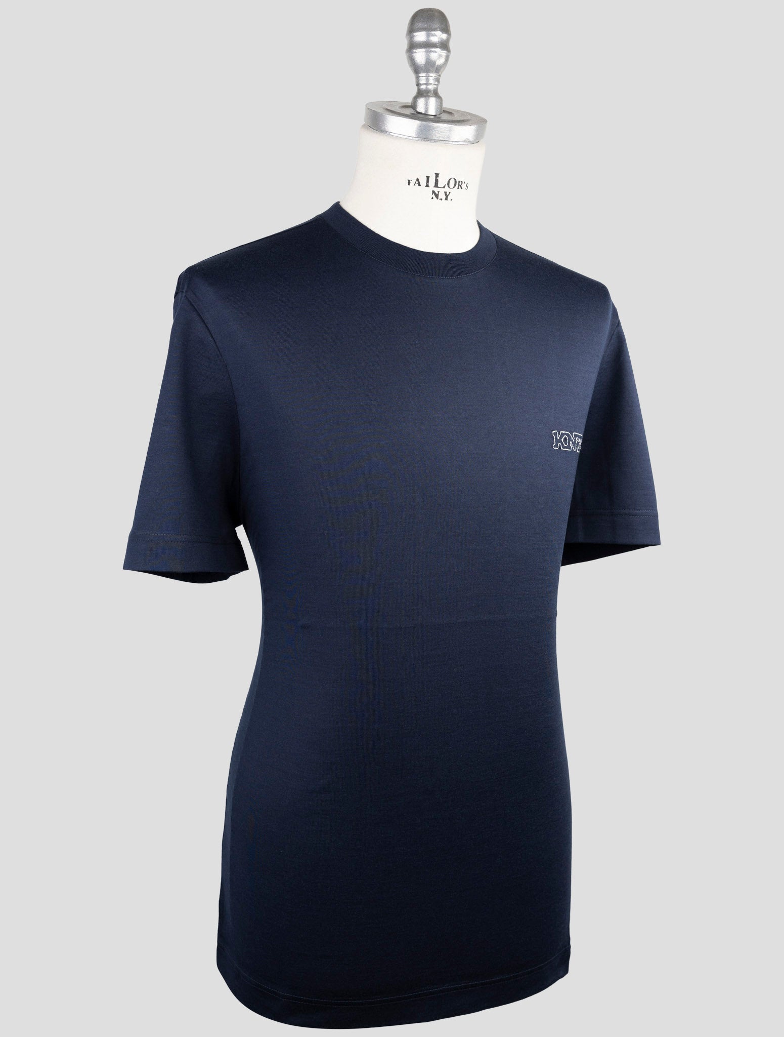 Kiton Knt Blue Cotton T-Shirt