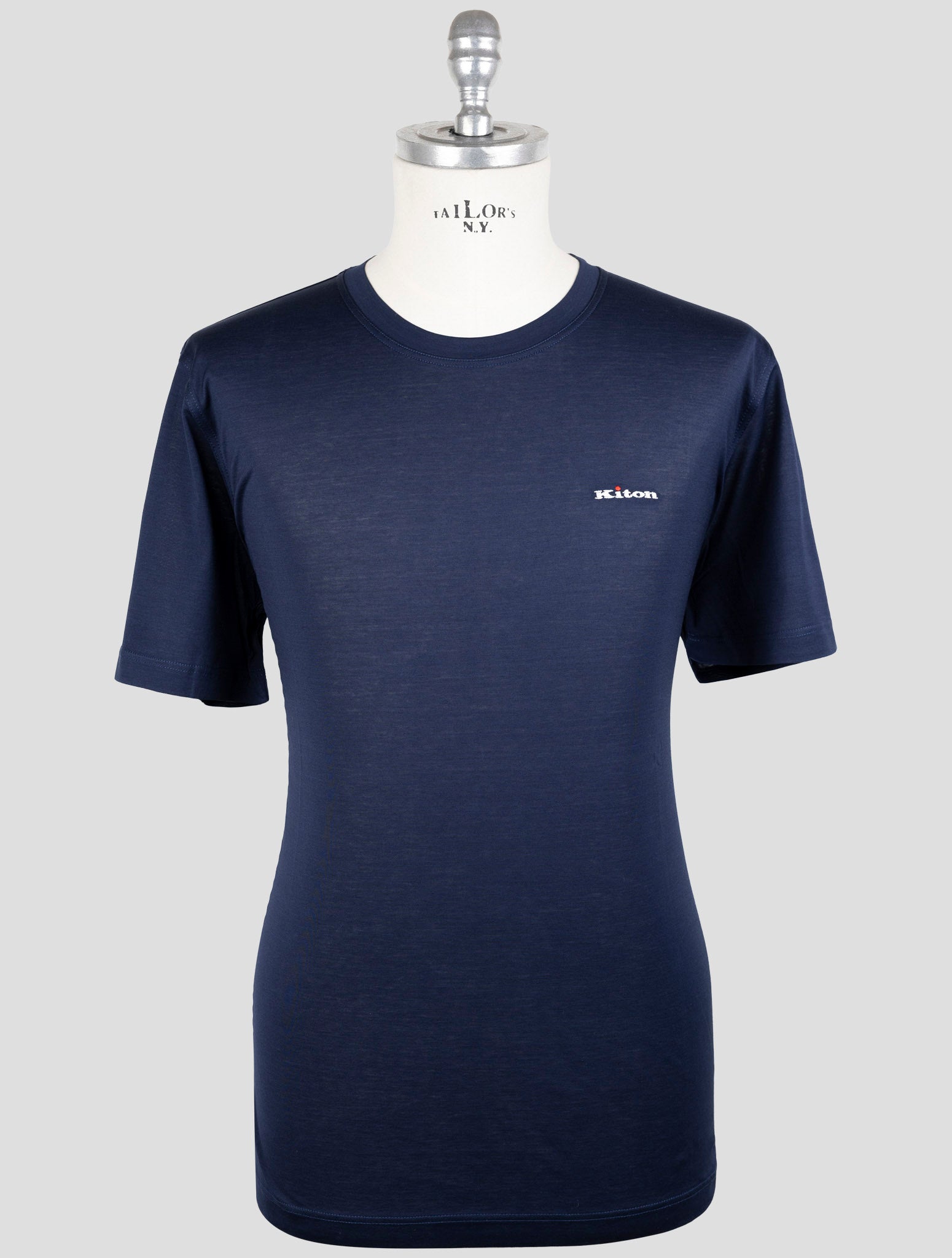 Kiton Blue Cotton T-Shirt