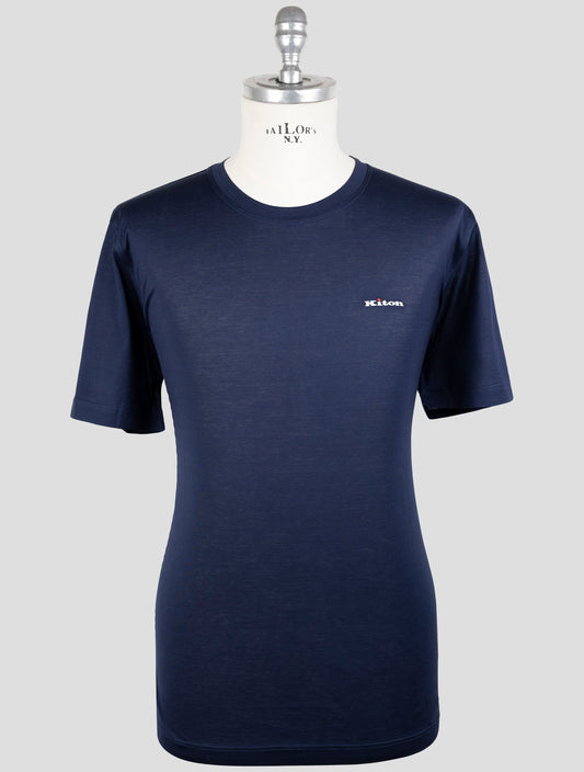Kiton Blue Cotton T-Shirt