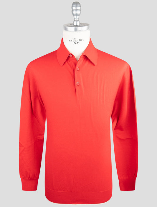 Kiiton Red Cotton Sweater Polo