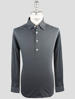 Kiiton Gray Cotton Sweater Polo