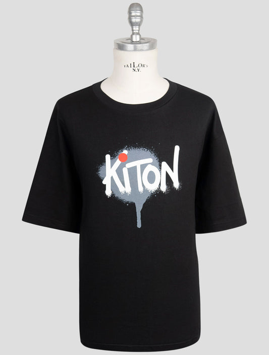 Kiton Blue Cotton T-Shirt
