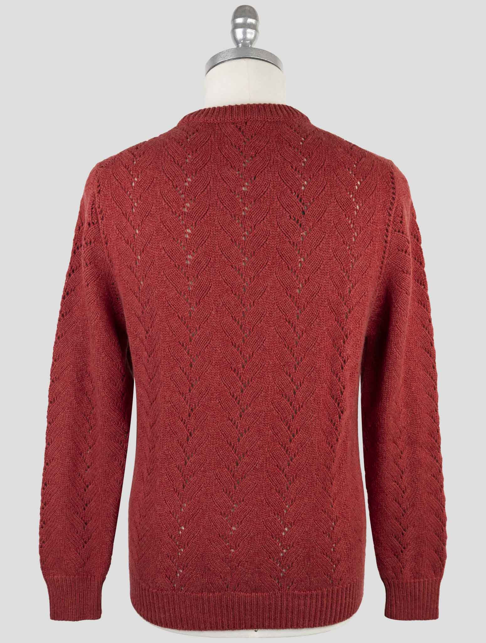 Kiton Red Cashmere Sweater Crewneck