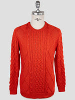 Kiton Red Cotton Sweater Crewneck