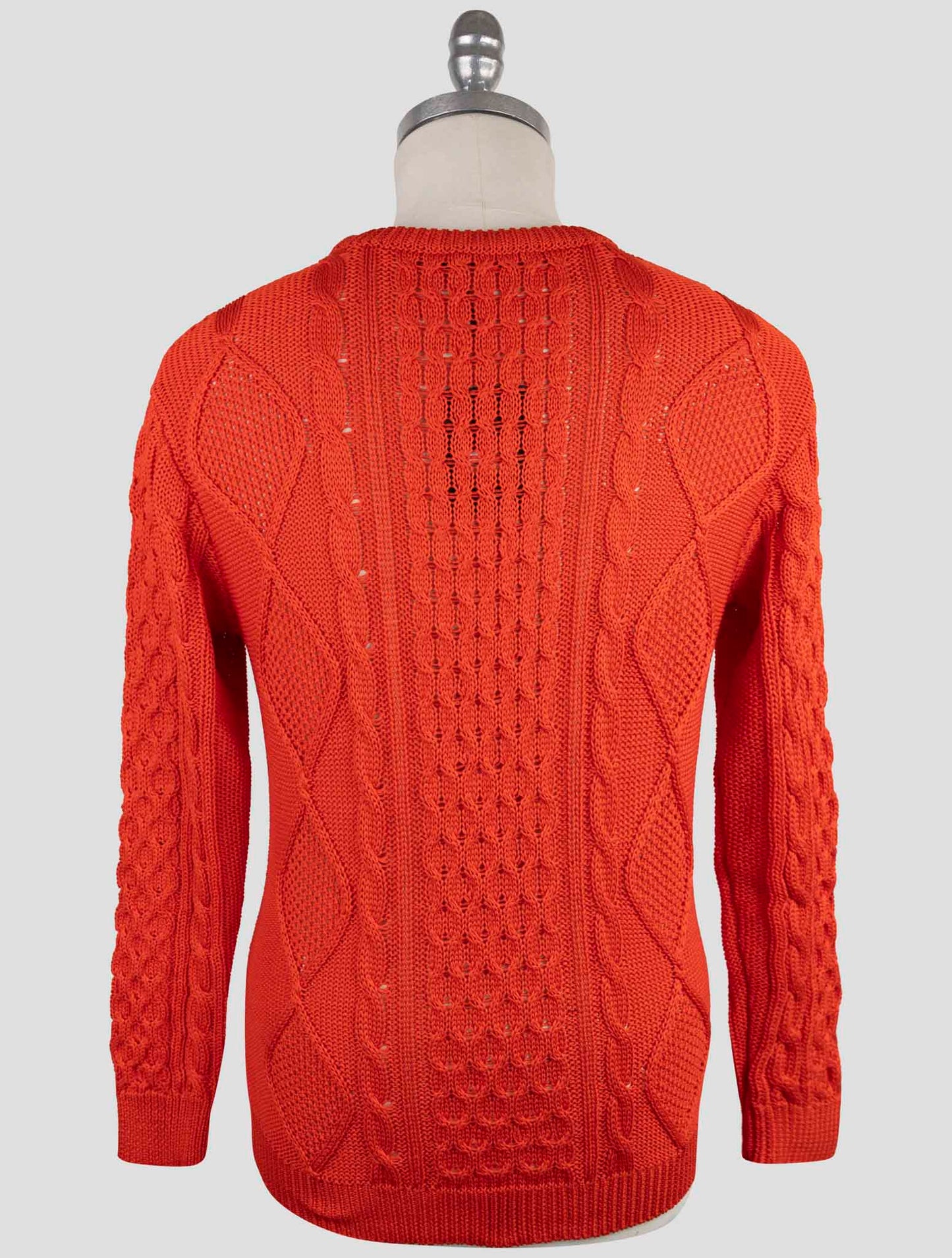 Kiton Red Cotton Sweater Crewneck