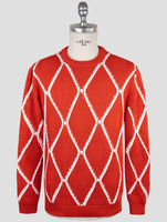 Kiton Red Cotton Sweater Crewneck