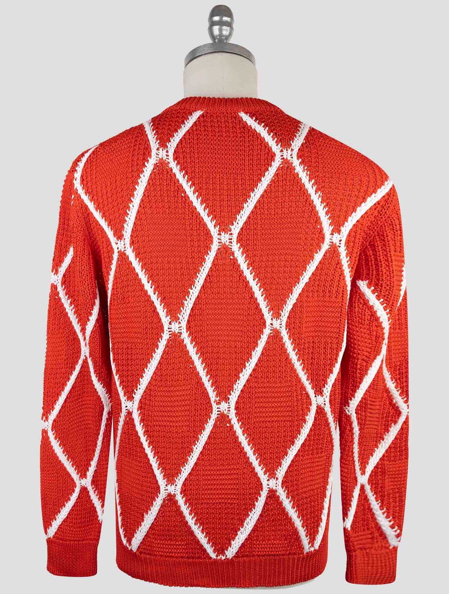 Kiton Red Cotton Sweater Crewneck