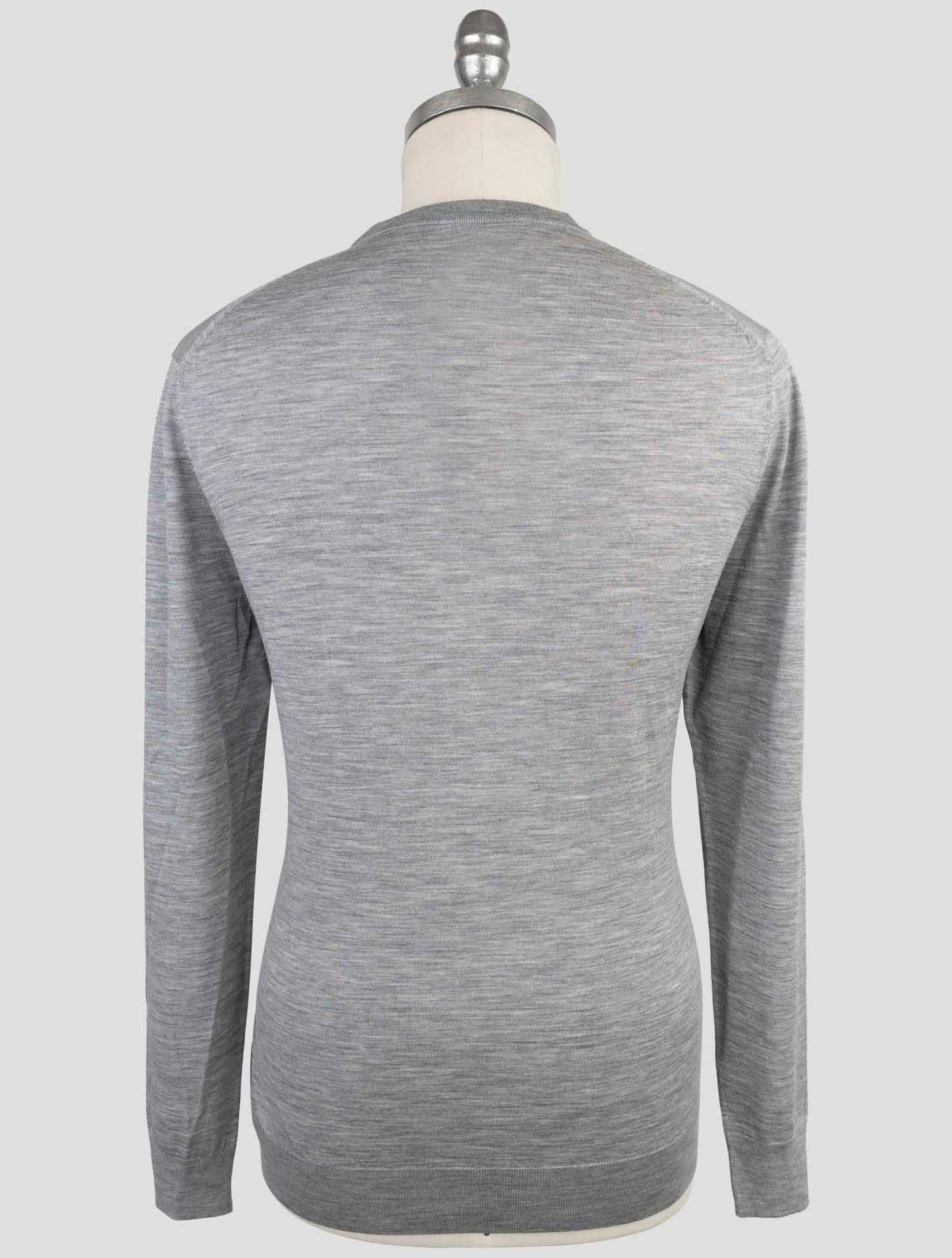 Kiton Blue Wool Diamante Blu Sweater V-Neck