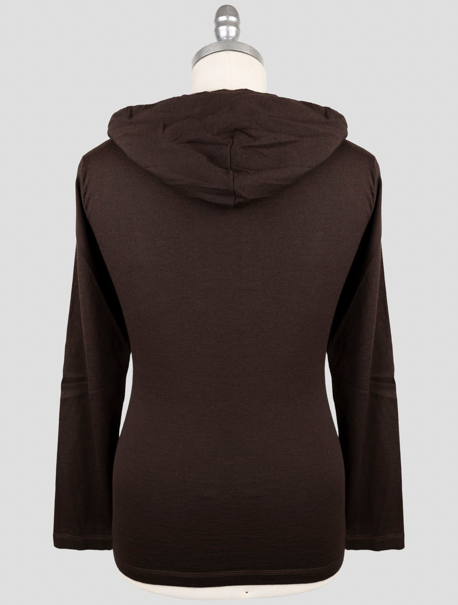 Kiton Brown Cashmere Silk Sweater Hoodie