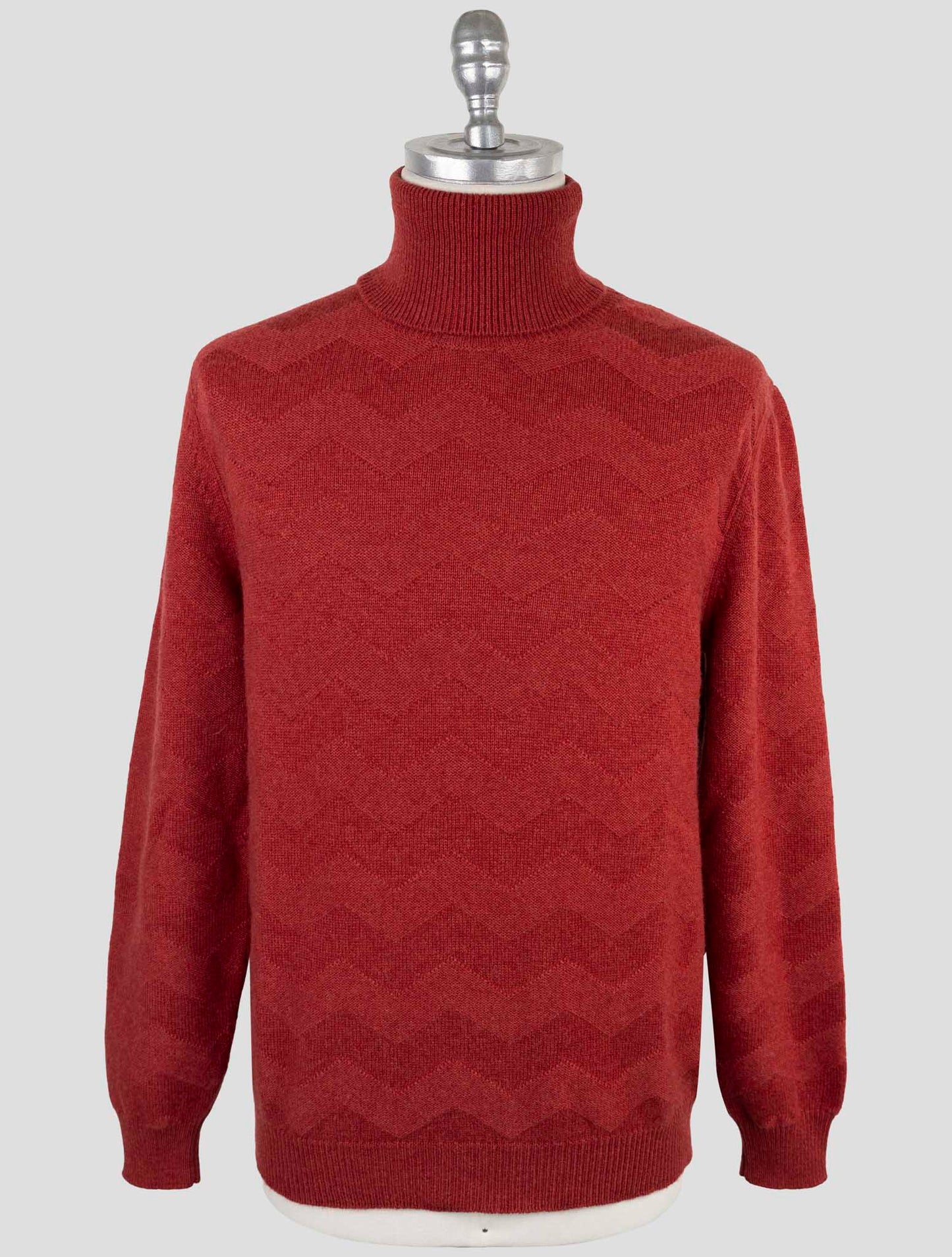 Kiton Red Cashmere Sweater Turtleneck