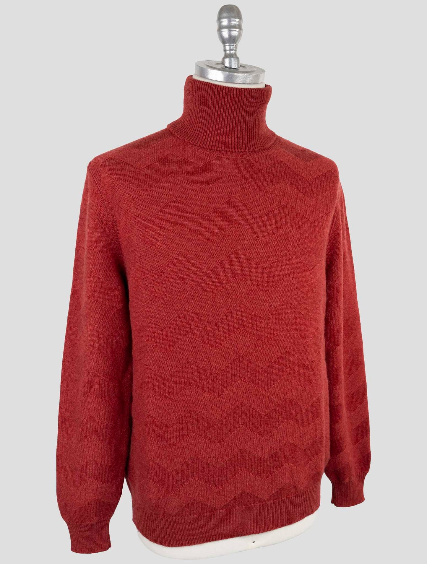 Kiton Red Cashmere Sweater Turtleneck