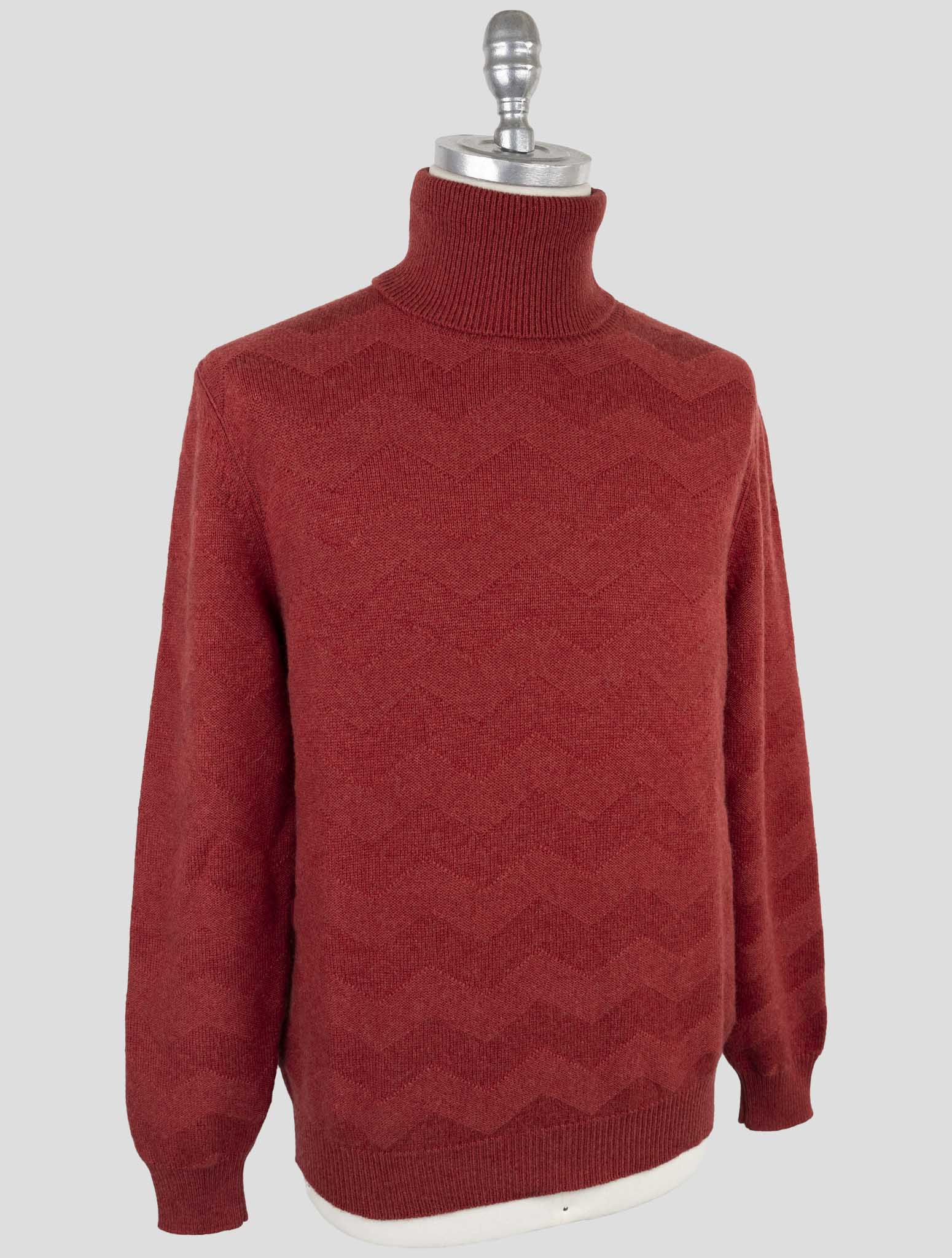 Kiton Red Cashmere Sweater Turtleneck