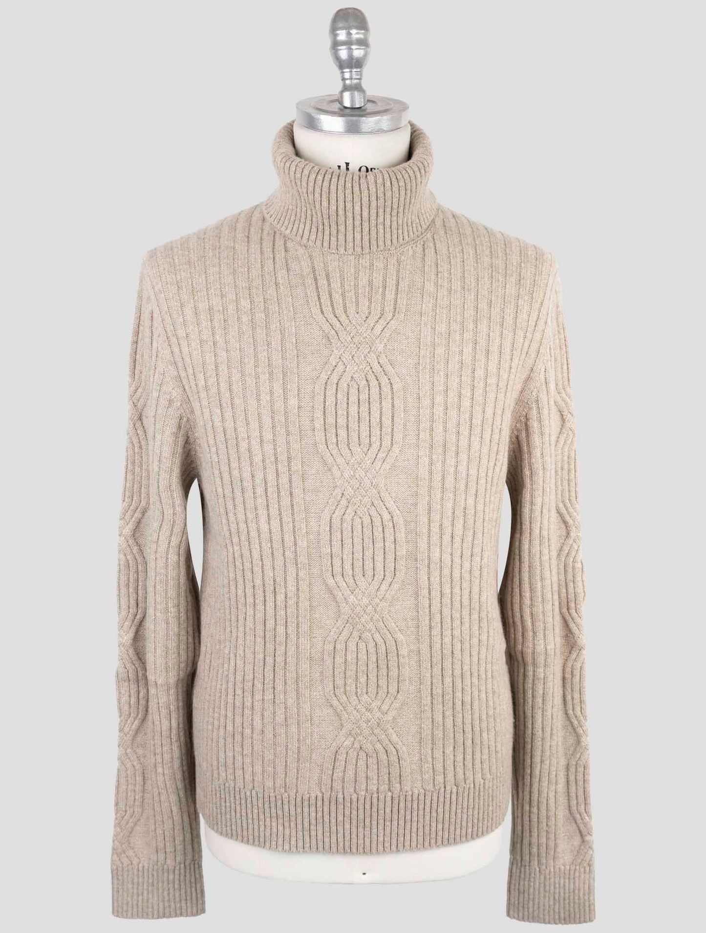 Kiton Taupe Cashmere Sweater Turtleneck