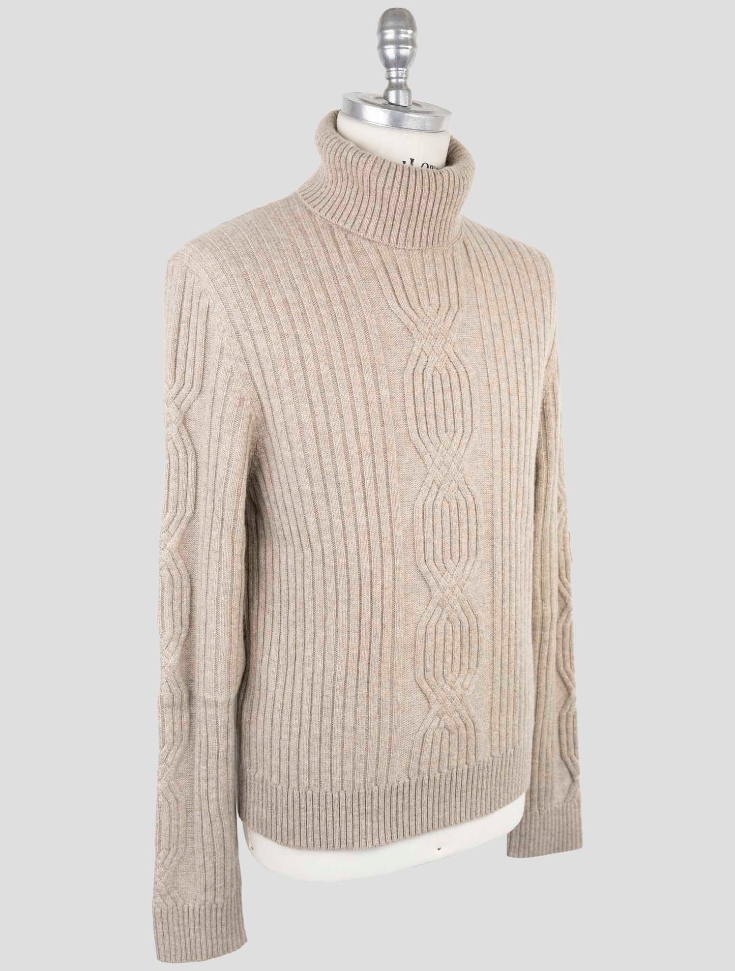 Kiton Taupe Cashmere Sweater Turtleneck