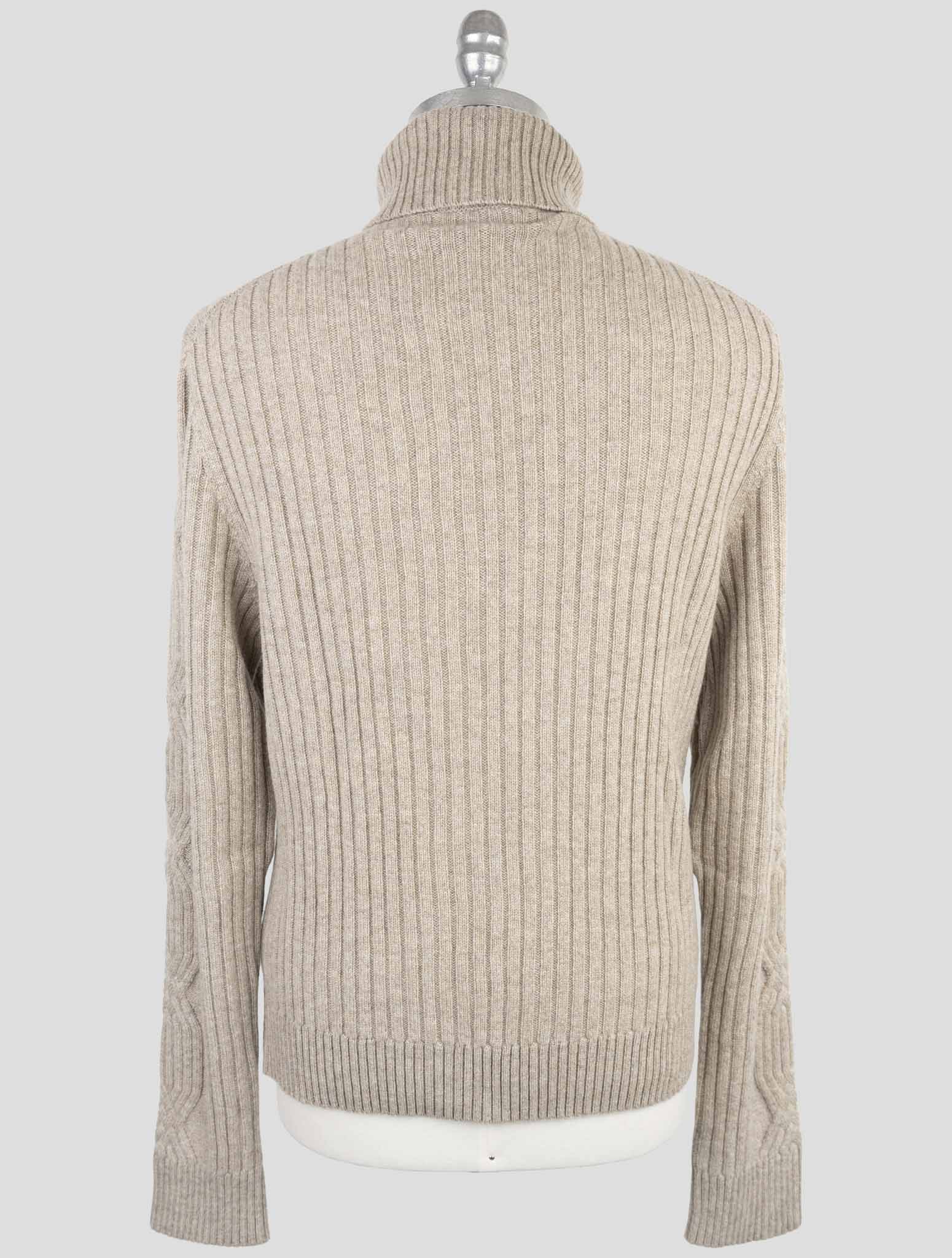 Kiton Taupe Cashmere Sweater Turtleneck