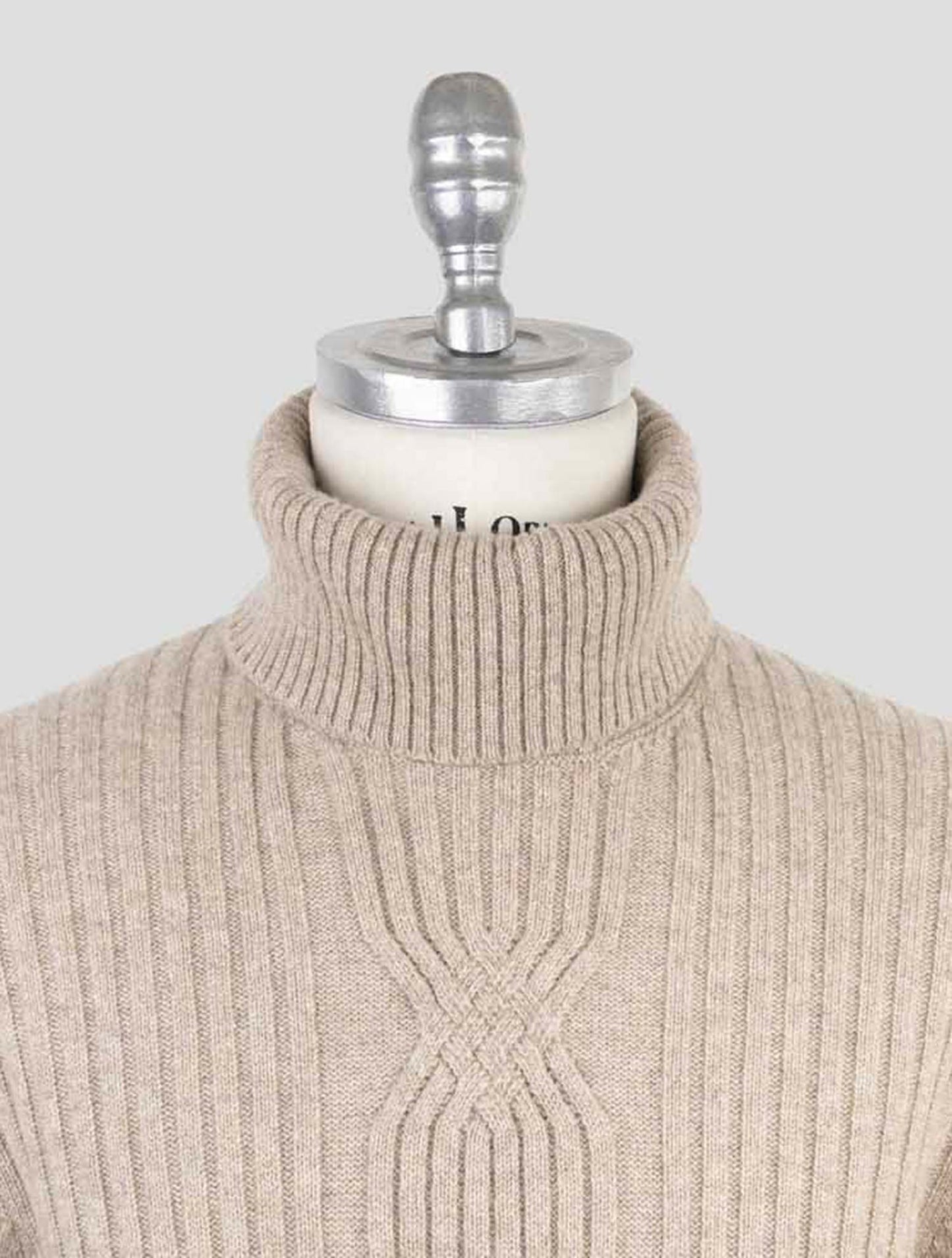 Kiton Taupe Cashmere Sweater Turtleneck