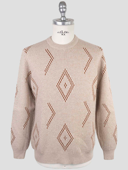 Kiton Beige Cashmere Sweater Crewneck