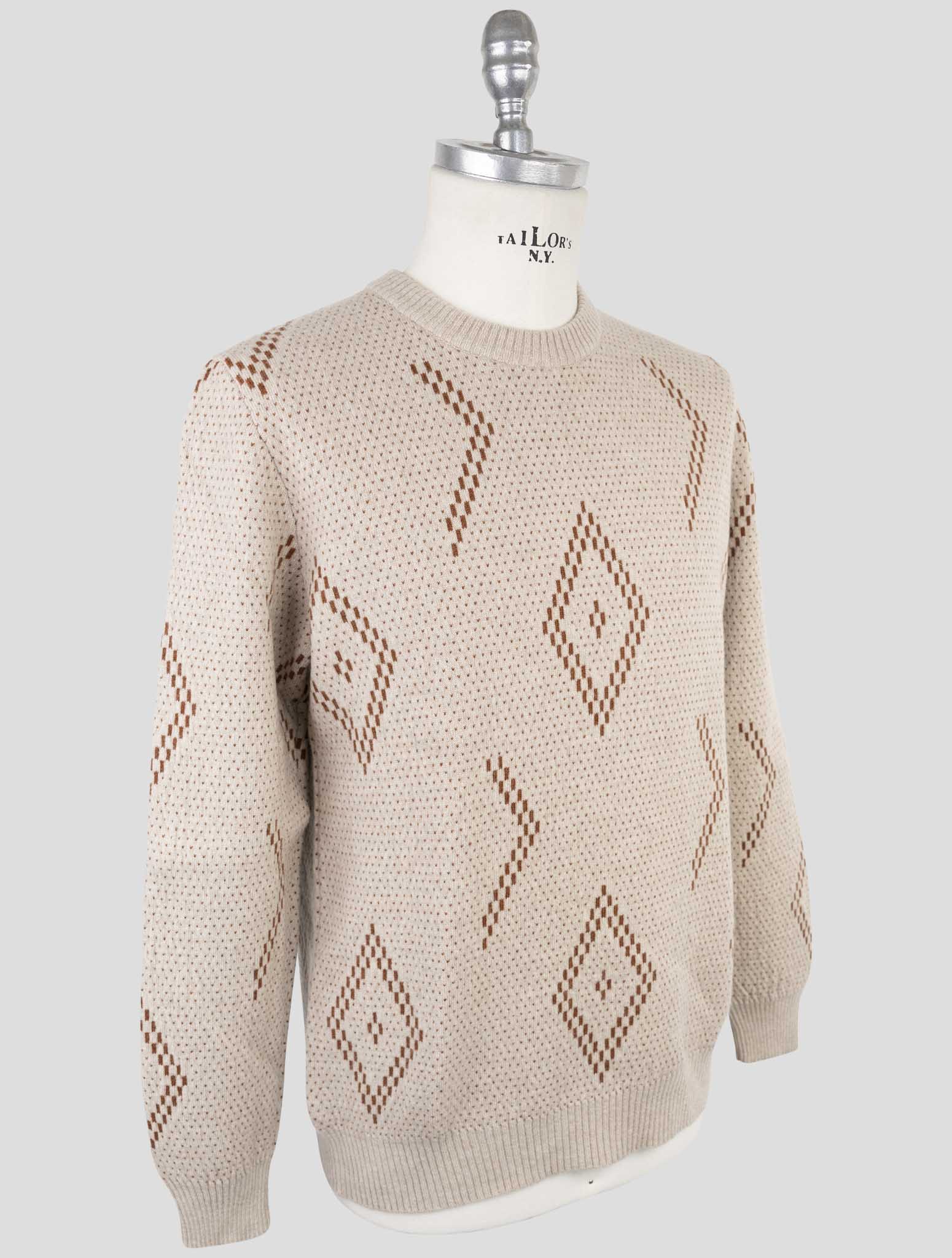 Kiton Beige Cashmere Sweater Crewneck