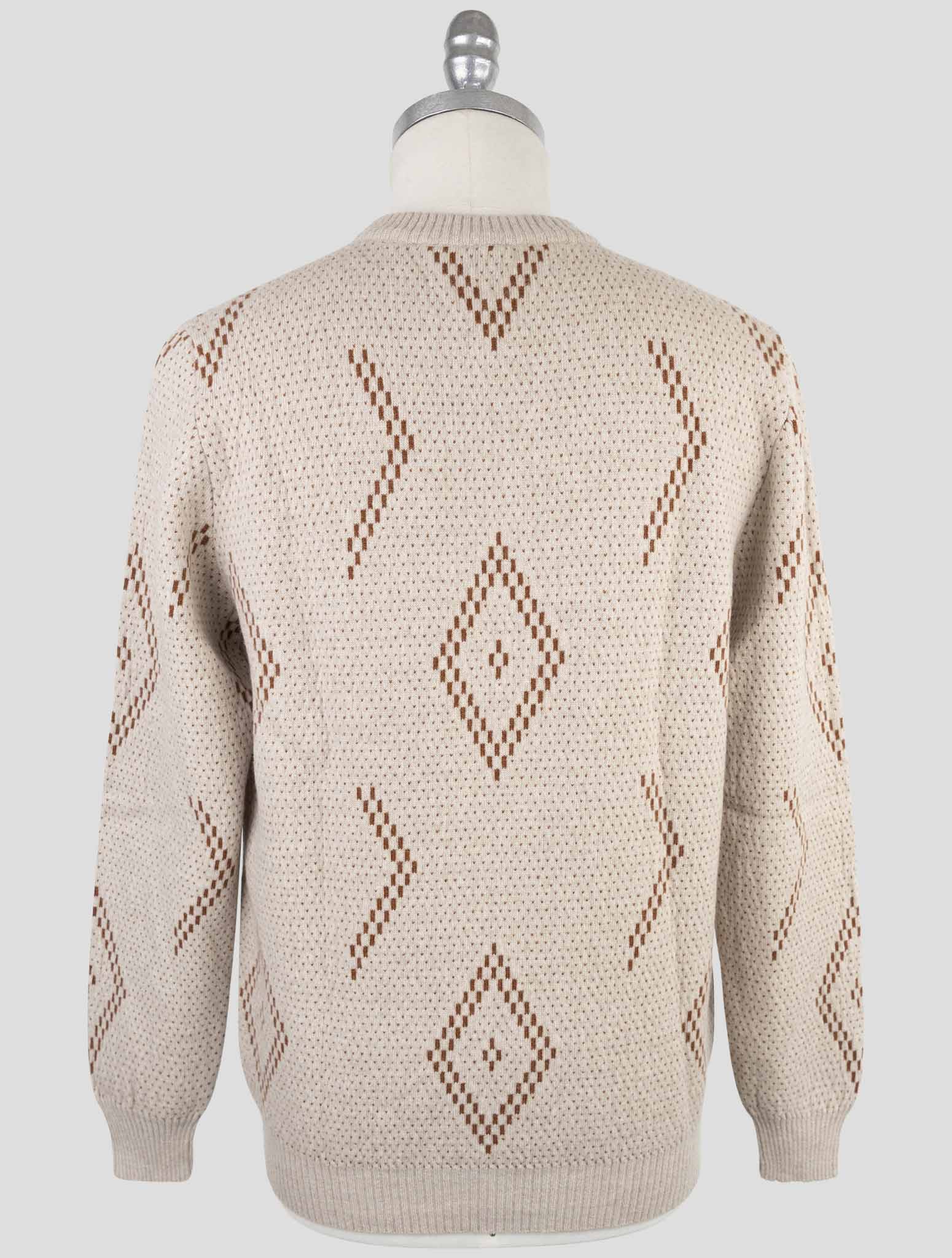 Kiton Beige Cashmere Sweater Crewneck