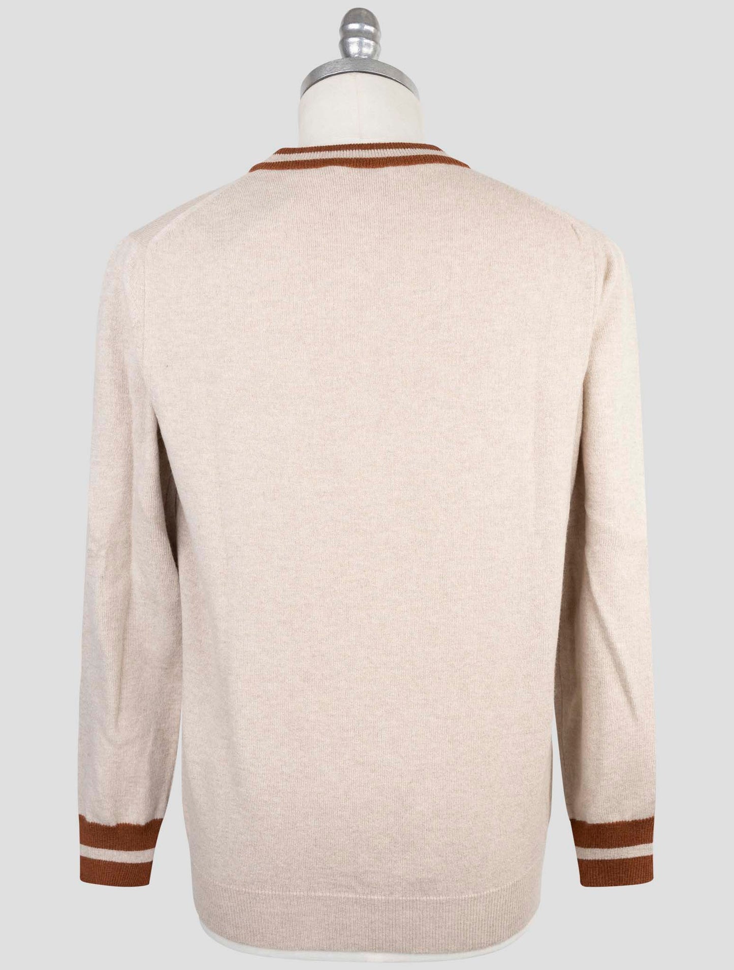 Kiton Brown Cashmere Sweater V-Neck