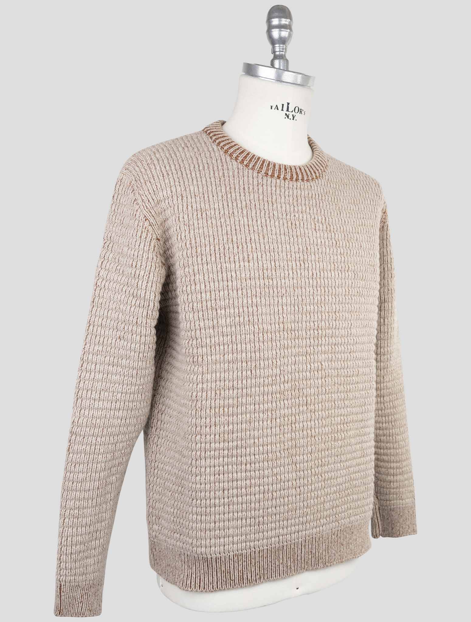 Kiton Brown Cashmere Sweater Crewneck
