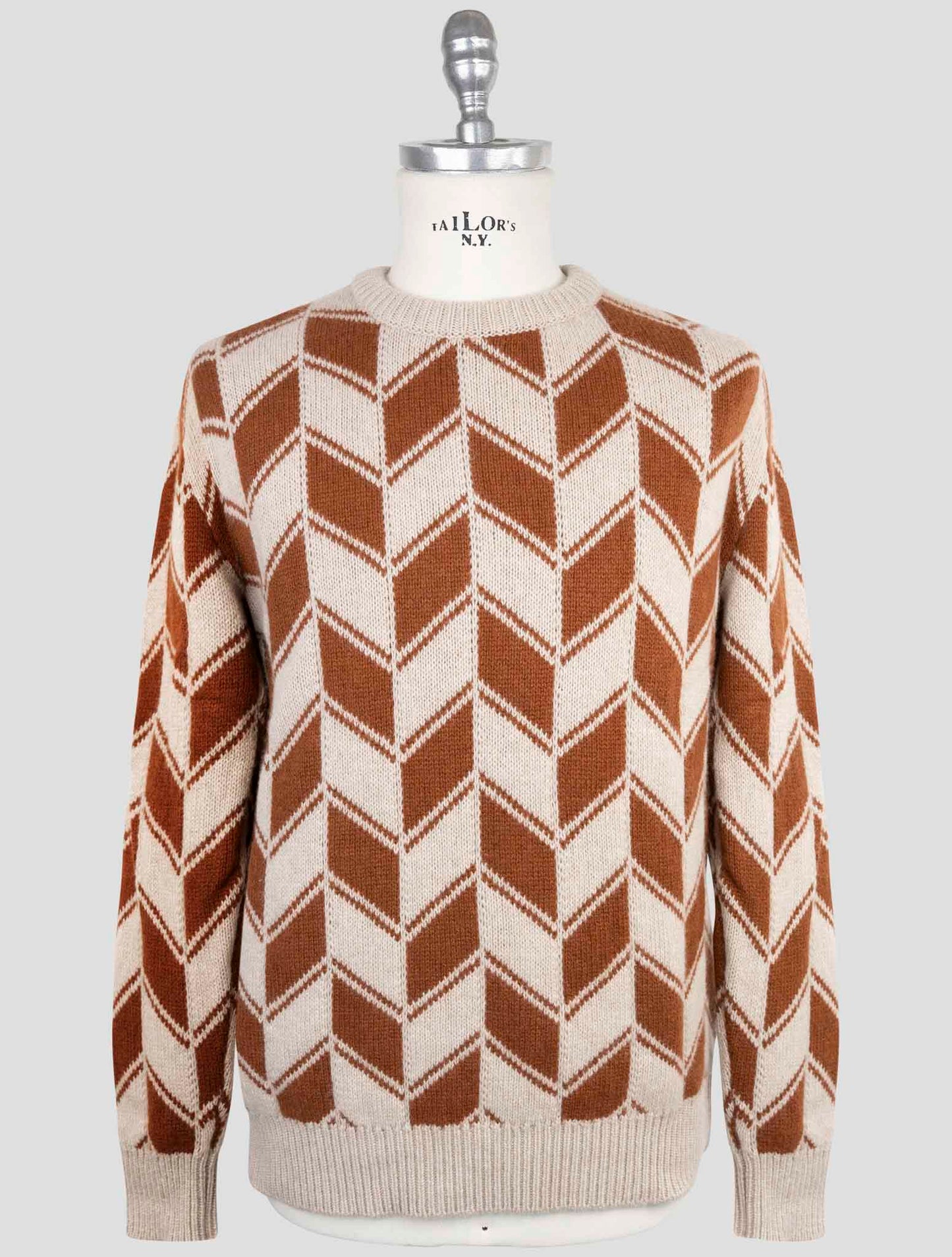 Kiton Brown Cashmere Sweater Crewneck