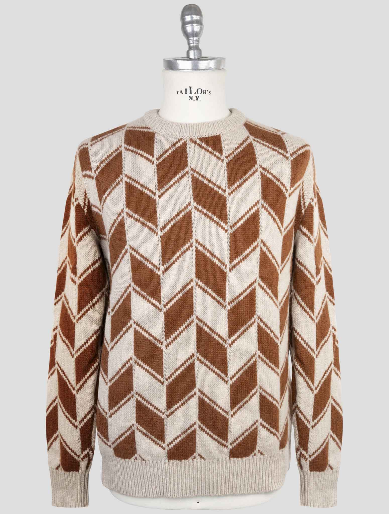 Kiton Brown Cashmere Sweater Crewneck