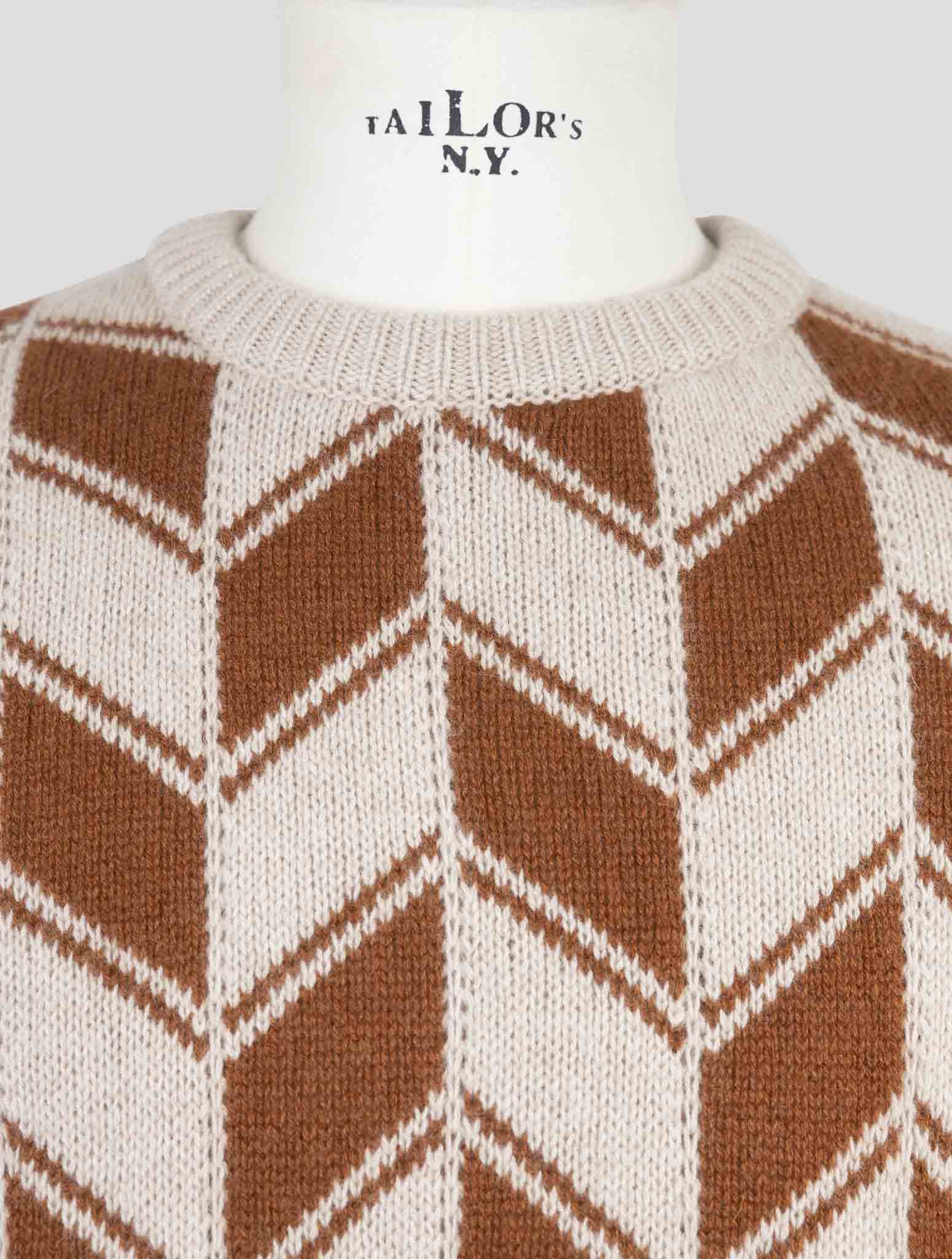 Kiton Brown Cashmere Sweater Crewneck