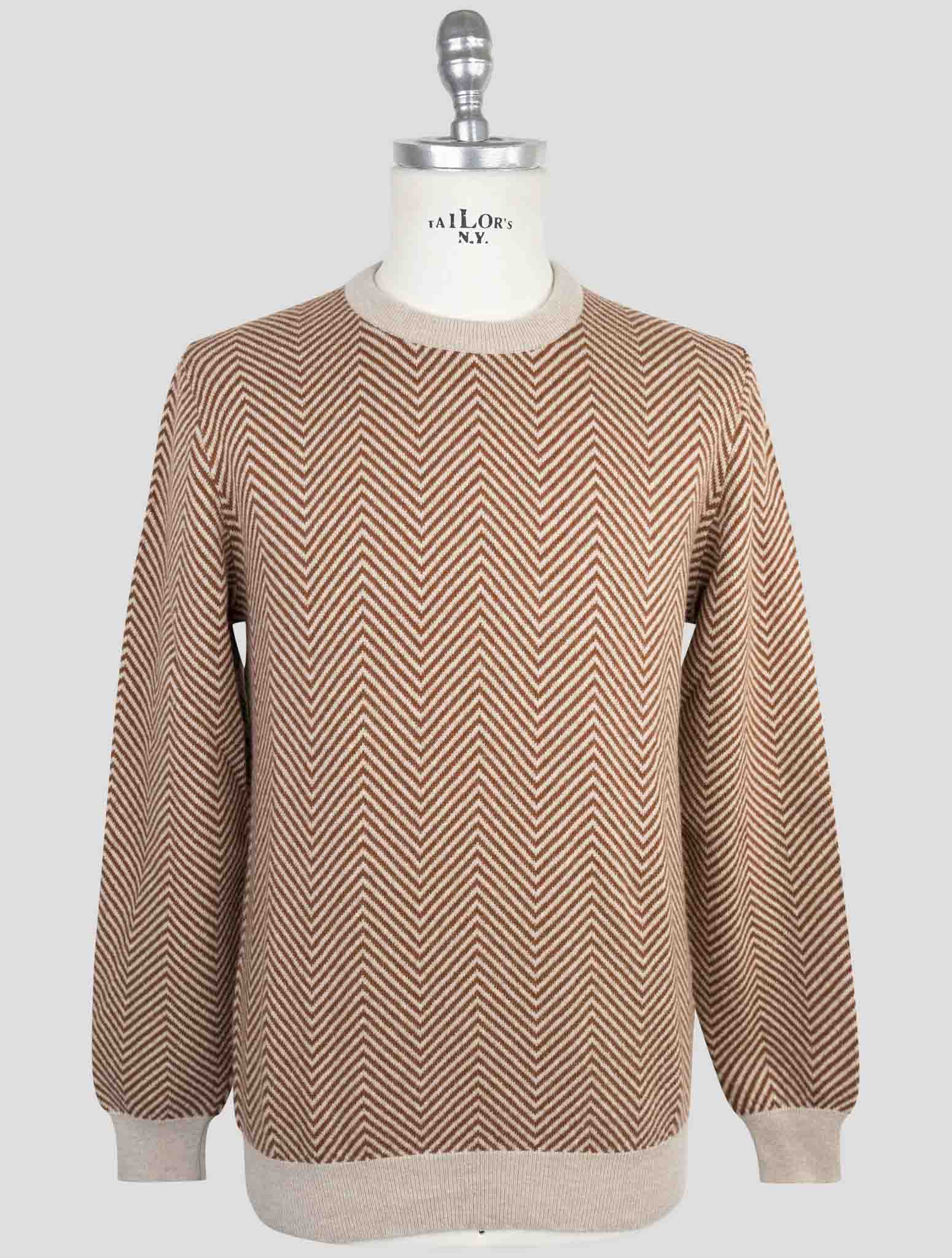 Kiton Brown Cashmere Sweater Crewneck