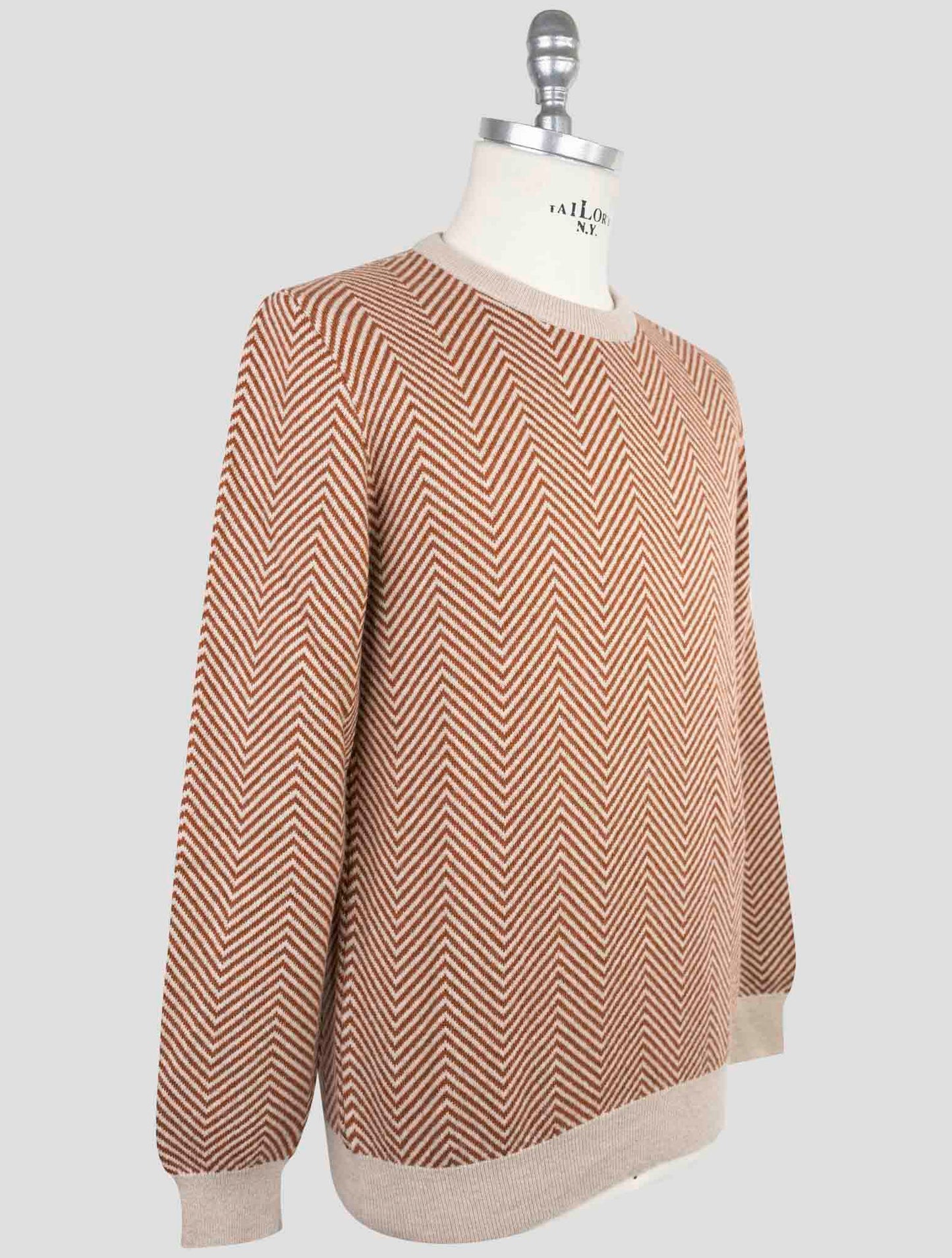 Kiton Brown Cashmere Sweater Crewneck