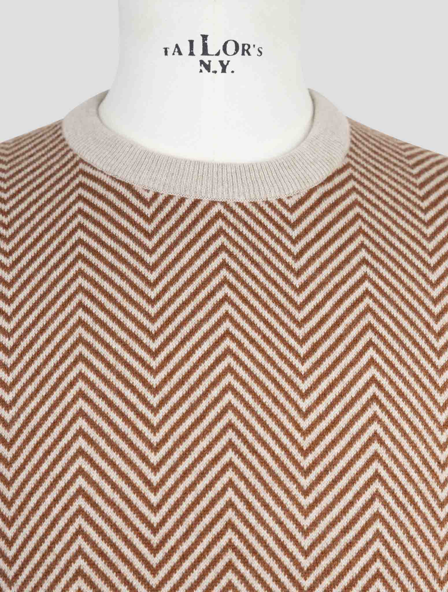 Kiton Brown Cashmere Sweater Crewneck