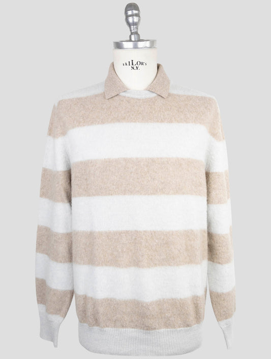 Kiton Gray Brown Cashmere Sweater Polo