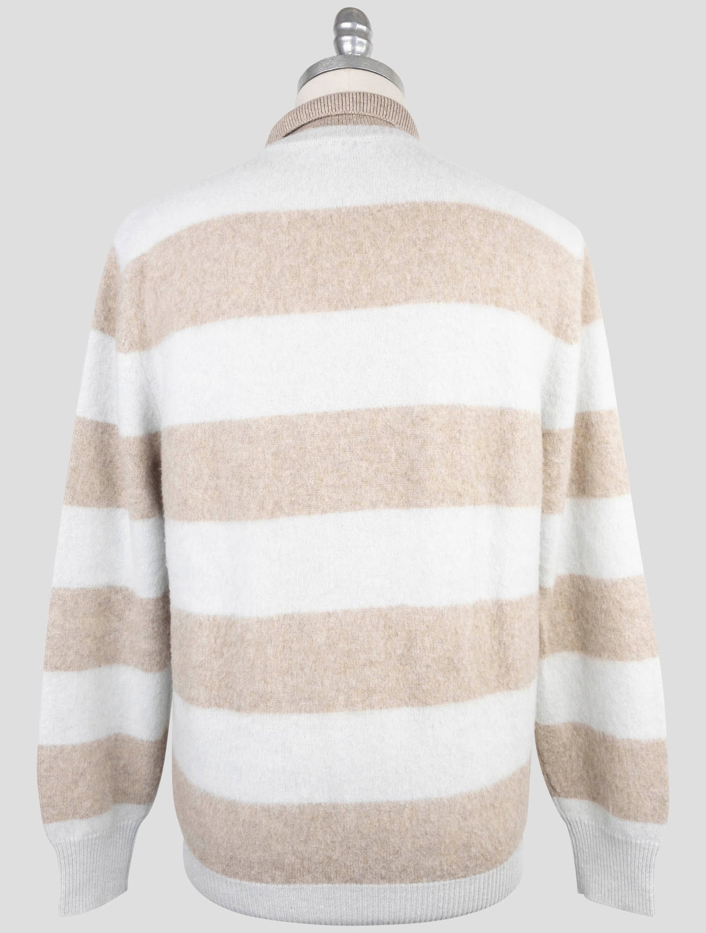 Kiton Gray Brown Cashmere Sweater Polo