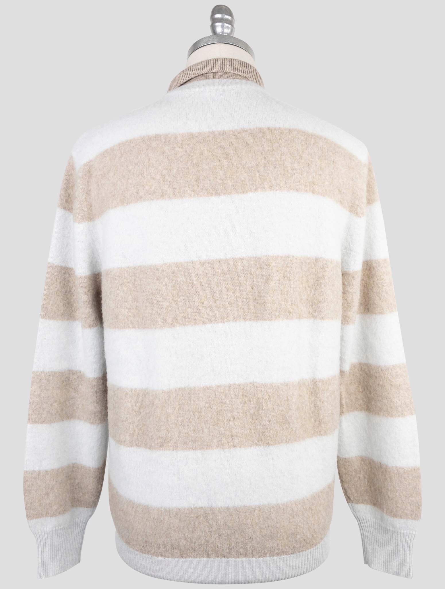 Kiton Gray Brown Cashmere Sweater Polo