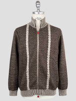 Kiton Brown Cashmere Sweater Full Zip