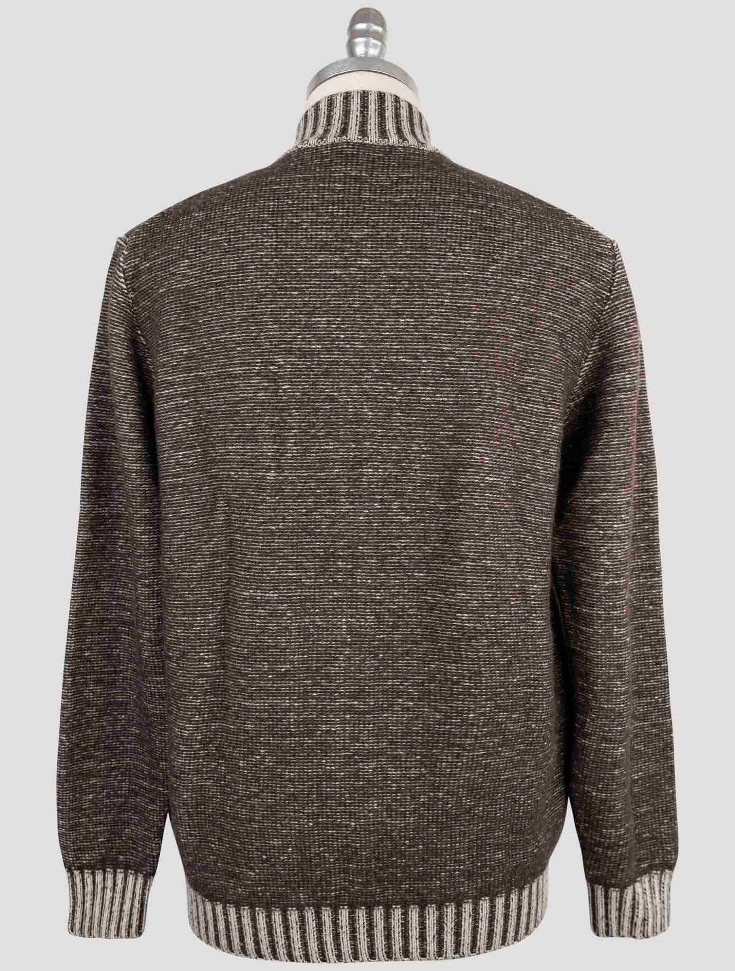 Kiton Brown Cashmere Sweater Full Zip