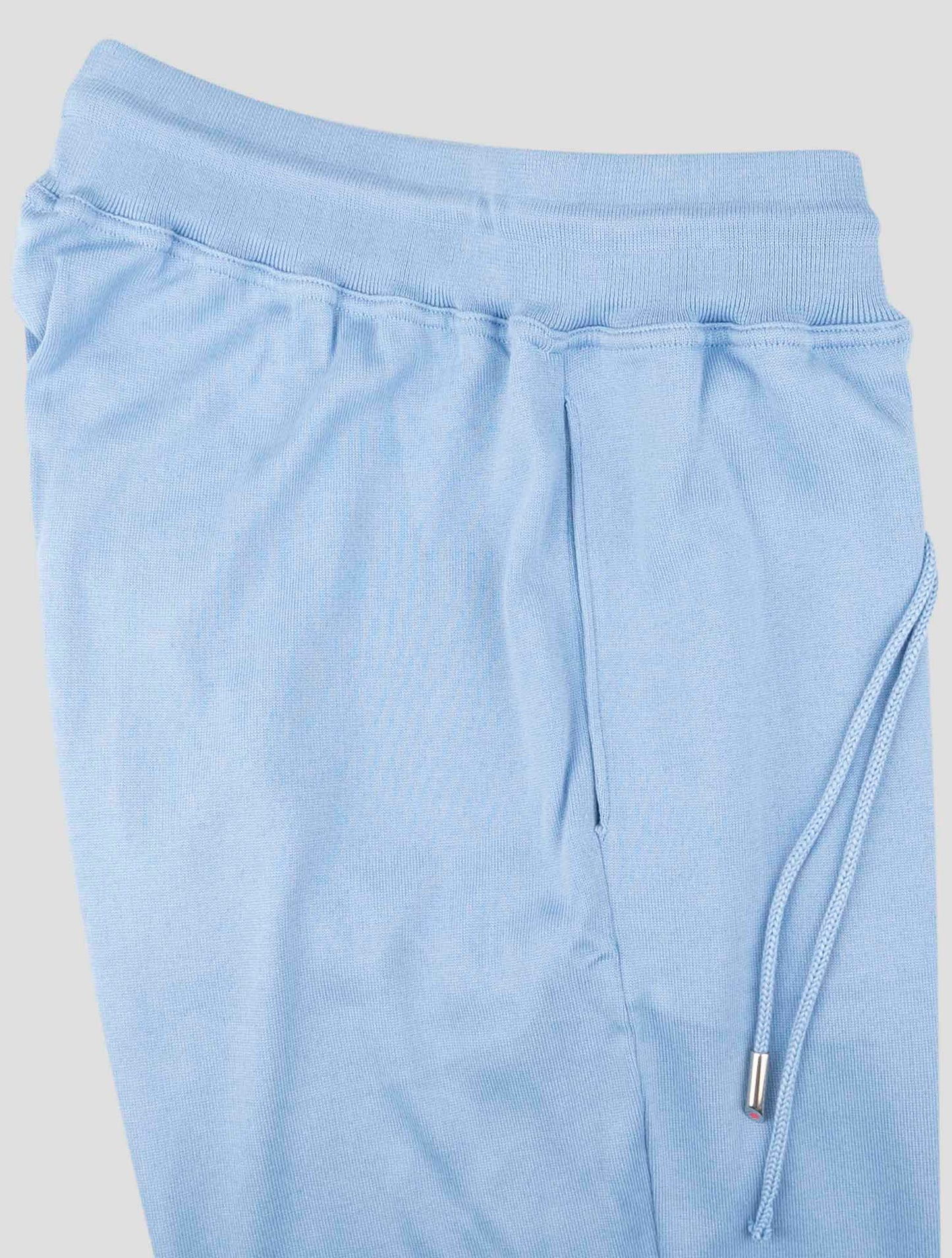 Kiton Light Blue Cotton Short Pant