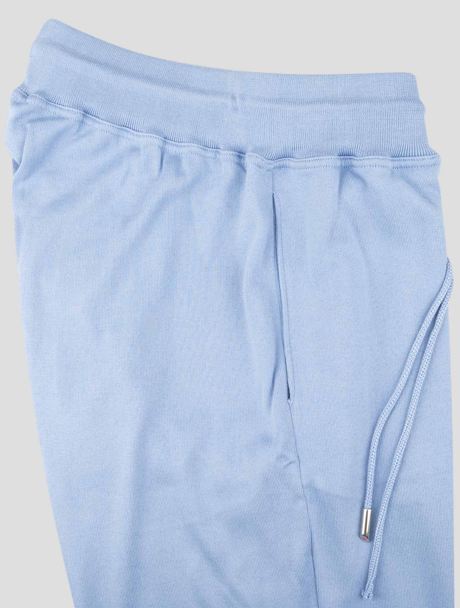 Kiton Light Blue Cotton Short Pant