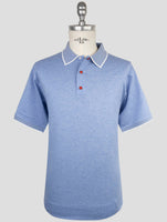 Kiton Light Blue Cotton Polo